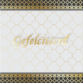 Gold-lettered Gefeliciteerd wenskaart -mabrouk -gefeliciteerd voor feestelijke felicitaties